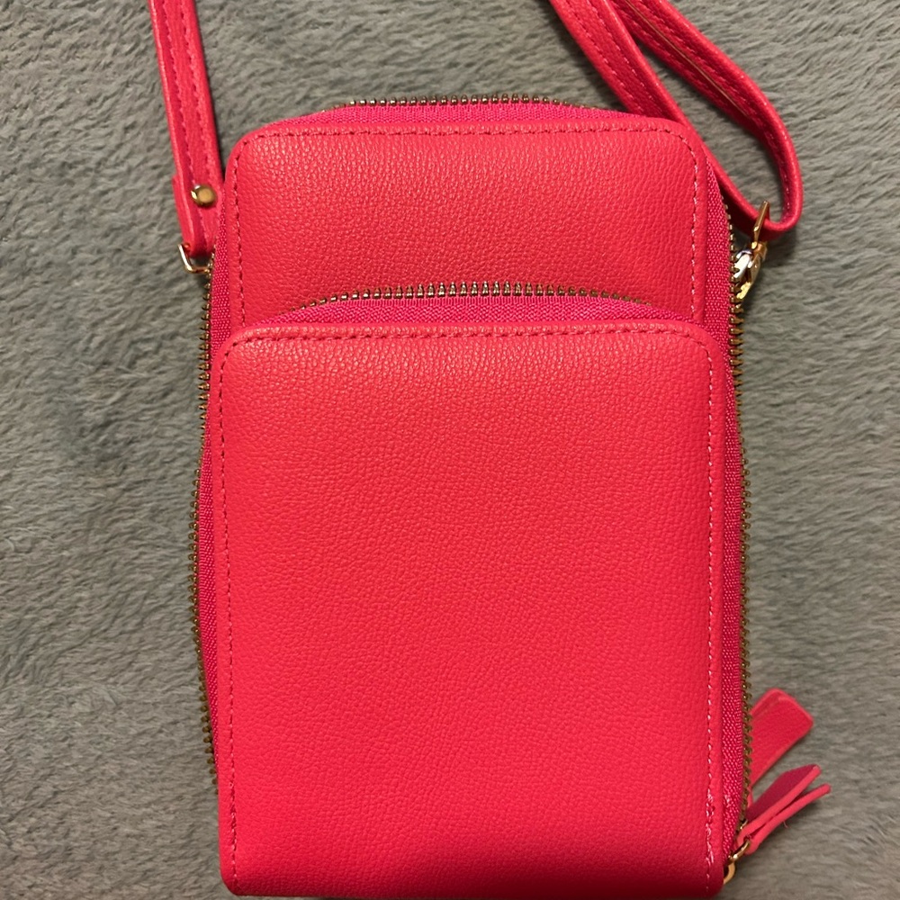 Elegant Pink/Red Crossbody Bag